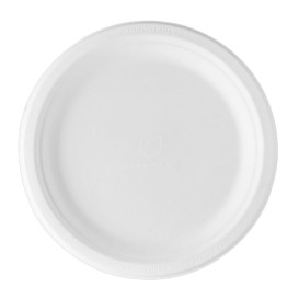 White Round Foam Plate