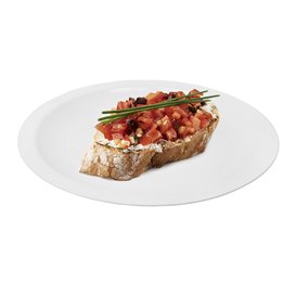 Plastic Plate Flat White "Round" PP Ø18,5cm (600 Units)
