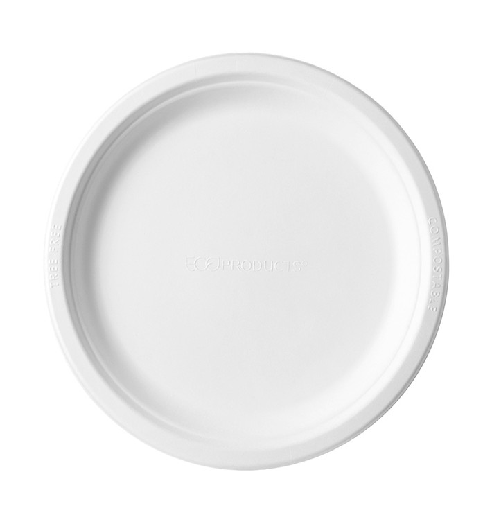 Sugarcane Plate Bagasse White Ø17,5 cm (1.000 Units) Sugarcane Plate Bagasse White Ø17,5 cm (1.000 Units)
