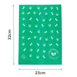 Plastic bag for dog droppings 100% bio 23x32cm (300 units)