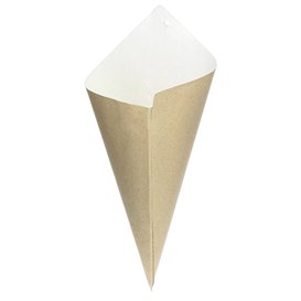 Paper Food Cone Natural 34cm 400g (1.000 Units)