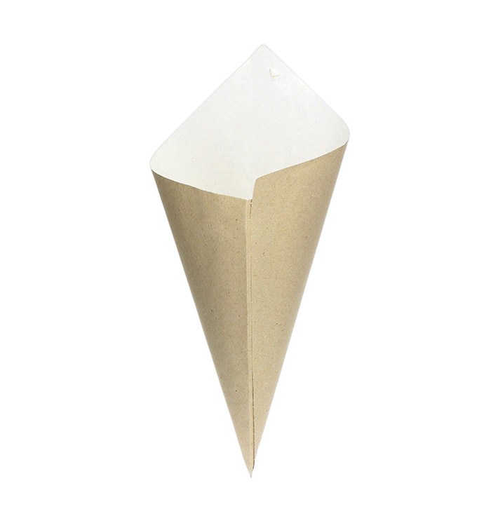 Paper Food Cone Natural 24cm 100g (2.000 Units) Paper Food Cone Natural 24cm 100g (2.000 Units)