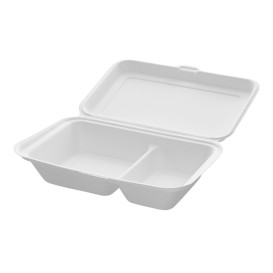 Sugarcane Hinged Burger Container 24,0x12,5x6,5cm (50 Units) 