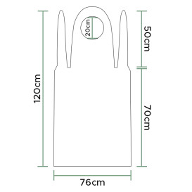 Disposable Plastic Apron PE G80 White 76x120cm (1000 Units)