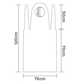 Disposable Plastic Apron PE G80 Red 76x120cm (1000 Units)