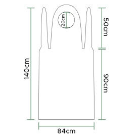 Disposable Plastic Apron PE G230 Blue 84x140cm (250 Units)