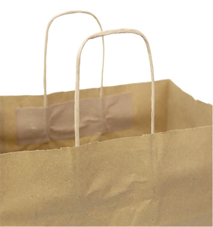 Paper bag with twisted handles