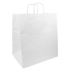 Paper Bag with Handles White 100g/m² 36+24x39cm (200 Units)