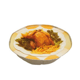 Paper Lid for Roast Chicken with holes Round Shape 2400ml 