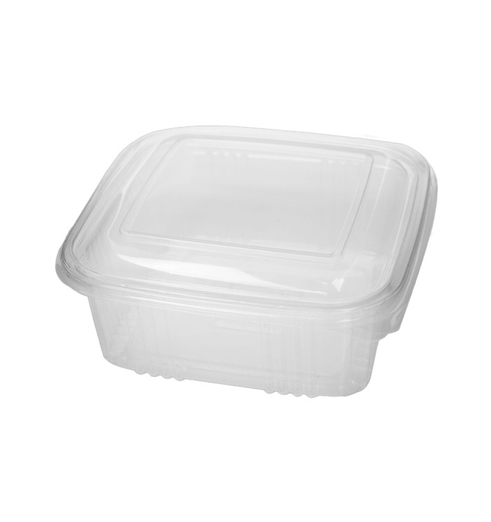 Stalk Market Rectangular Clear PLA Hinged Deli Container 32 oz. - 200/Case