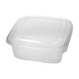 Plastic Hinged Deli Container Microwavable PP Square Shape 750ml (500 Units)