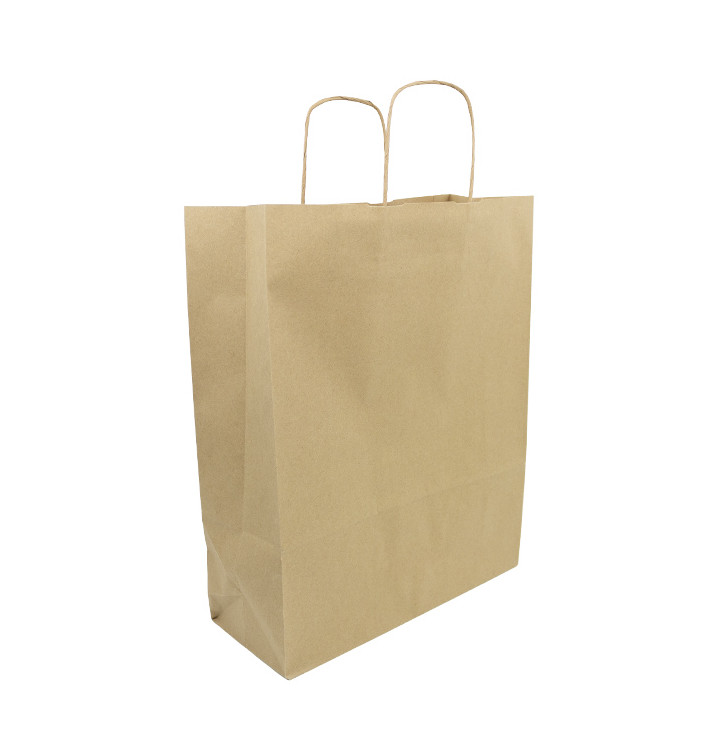 Paper Bag with Handles Kraft 100g/m² 32+12x40cm (25 Units) Paper Bag with Handles Kraft 100g/m² 32+12x40cm (25 Units)