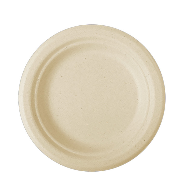 Sugarcane Plate Natural Ø15,5 cm (50 Units) Sugarcane Plate Natural Ø15,5 cm (50 Units)