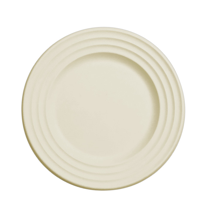 Sugarcane Plate Premium Wave Natural Ø26cm (50 Units) Sugarcane Plate Premium Wave Natural Ø26cm (50 Units)