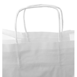 Paper Bag with Handles White 100g/m² 36+24x39cm (50 Units)