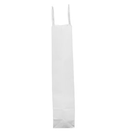 Paper Bottle Bag with Handles White 18+8x39cm (300 Units)