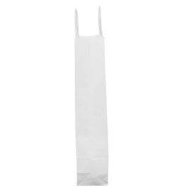 Paper Bottle Bag with Handles White 18+8x39cm (300 Units)