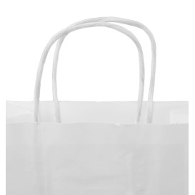 Paper Bottle Bag with Handles White 18+8x39cm (300 Units)