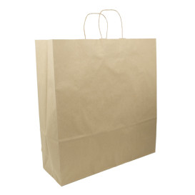 Paper Bag with Handles Kraft Hawanna 100g/m² 46+16x49cm (50 Units) 