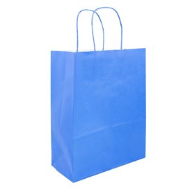 Paper Bag with Handles Turquoise 100g/m² 25+11x31cm (200 Units)