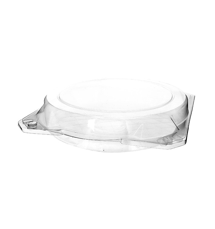 Plastic Hinged Bakery Container PET Ø23x5cm (23 Units) Plastic Hinged Bakery Container PET Ø23x5cm (23 Units)