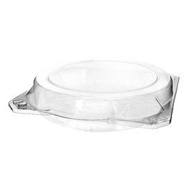 Plastic Hinged Bakery Container PET Ø23x5cm (115 Units)
