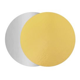 Paper Cake Circle Gold and Silver 18cm (100 Units) 