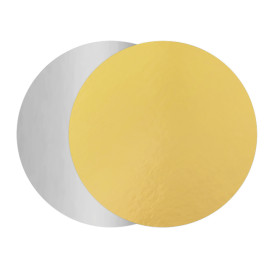 Paper Cake Circle Gold and Silver 18cm (100 Units) 