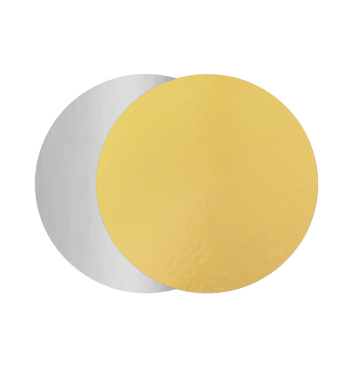 Paper Cake Circle Gold and Silver 18cm (1200 Units) Paper Cake Circle Gold and Silver 18cm (1200 Units)