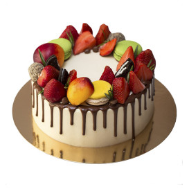 Paper Cake Circle Gold and White 30cm (100 Units) 