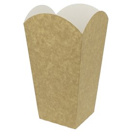 Paper Popcorn Box Large Size Kraft 150g 8,7x13x20,3cm (250 Units)