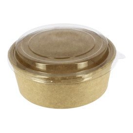 Paper Container Kraft-Kraft + RPET Lid 38 Oz/1140ml (100 Units) Paper Container Kraft-Kraft + RPET Lid 38 Oz/1140ml (100 Units)