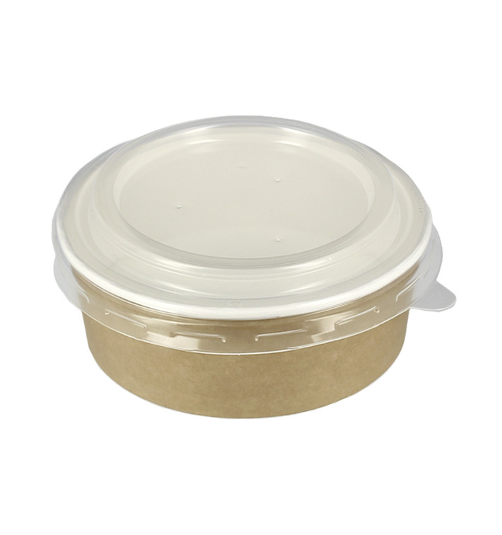 Paper Soup Bowl with Lid Kraft PP 19 Oz/550ml (50 Units) Paper Soup Bowl with Lid Kraft PP 19 Oz/550ml (50 Units)