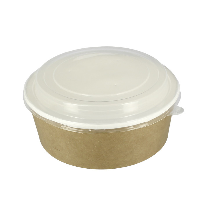 Paper Soup Bowl with Lid Kraft PP 38 Oz/1140ml (100 Units)