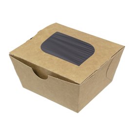 Paper Take-out Container "Premium" 11x10x5,5cm 400ml (25 Units) 