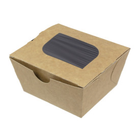 Paper Take-out Container "Premium" 11x10x5,5cm 400ml (500 Units)