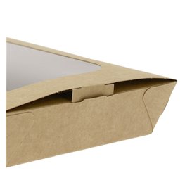 Paper Take-out Container "Premium" 19x10x3,5cm 480ml (400 Units)