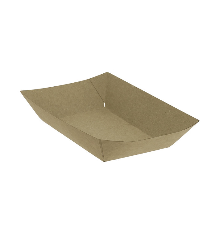 Paper Food Boat Tray Kraft-Kraft 300ml 11x7x3,5cm (1000 Units)