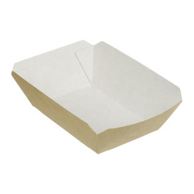 Paper Food Boat Tray Kraft 250ml 9,6x6,5x4,2cm (25 Units) 