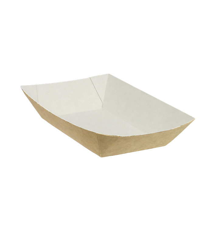 Paper Food Boat Tray Kraft 300ml 11x7x3,5cm (25 Units) Paper Food Boat Tray Kraft 300ml 11x7x3,5cm (25 Units)