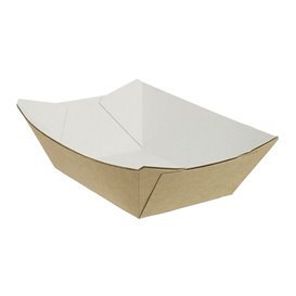 Paper Food Boat Tray Kraft 350ml 10,6x7,3x4,5cm (25 Units) 