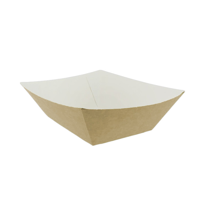 Paper Food Boat Tray Kraft 525ml 12,2x8x5,5cm (25 Units) Paper Food Boat Tray Kraft 525ml 12,2x8x5,5cm (25 Units)