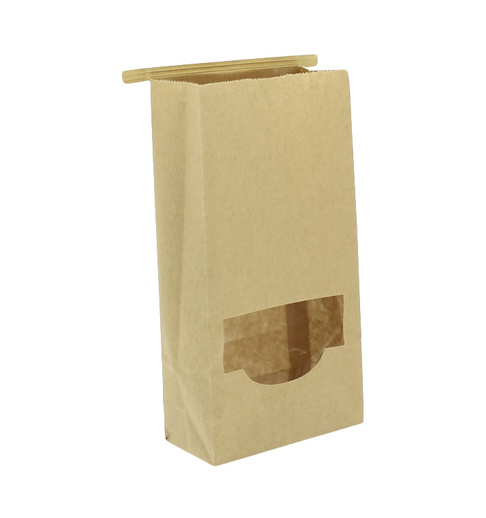 Paper Bag without Handle Kraft and Window 12+6x23,5cm (50 Uds) Paper Bag without Handle Kraft and Window 12+6x23,5cm (50 Uds)