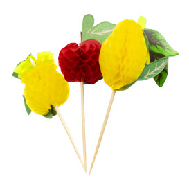Ice Cream Decorating Set Fruit Design 10cm (100 Units)
