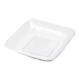 Plastic Tasting Plate PS Clear 6x6x1 cm (50 Units) 
