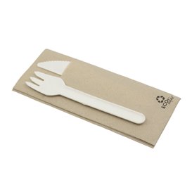 Cutlery Pocket Fold Napkin de Papel Eco 32x40cm (30 units) 