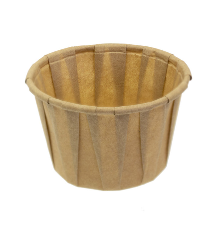 Pleated Kraft Paper Souffle Cup 60ml (250 Units) Pleated Kraft Paper Souffle Cup 60ml (250 Units)