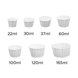 Pleated Paper Souffle Cup 22ml (250 Units)  