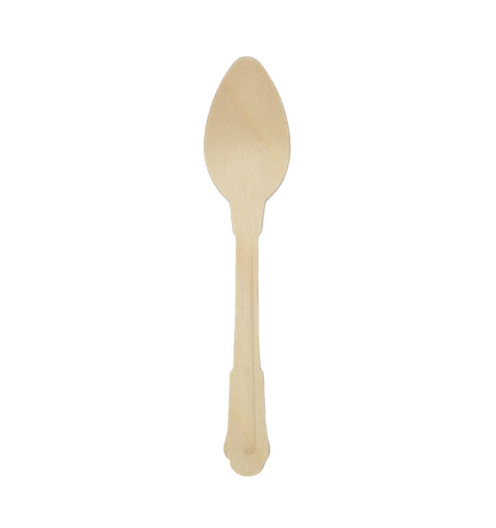 Wooden Teaspoon Coffee 12cm (100 Units) Wooden Teaspoon Coffee 12cm (100 Units)