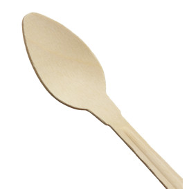 Wooden Teaspoon Coffee 12cm (100 Units)  